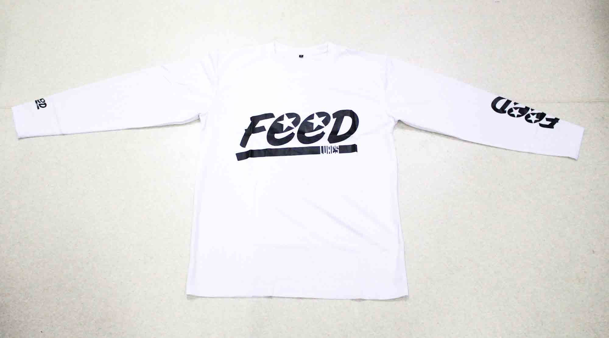 Feed T-Shirt Dry Fit Long Sleeve Size S White (8025)