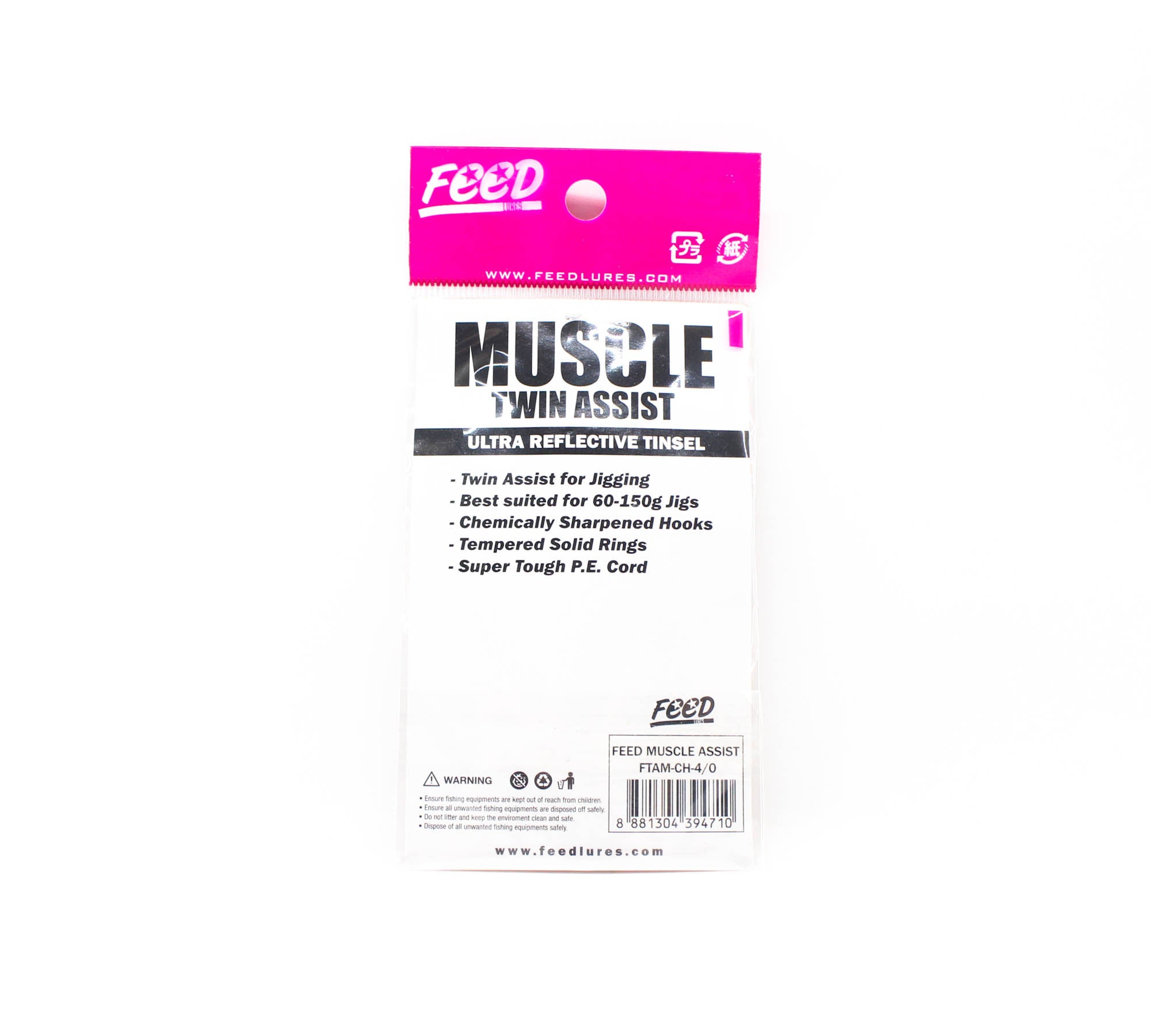 Feed FTAM-CH 4/0 Muscle Chart Twin Assist Hooks Size 4/0 2 set (4710)