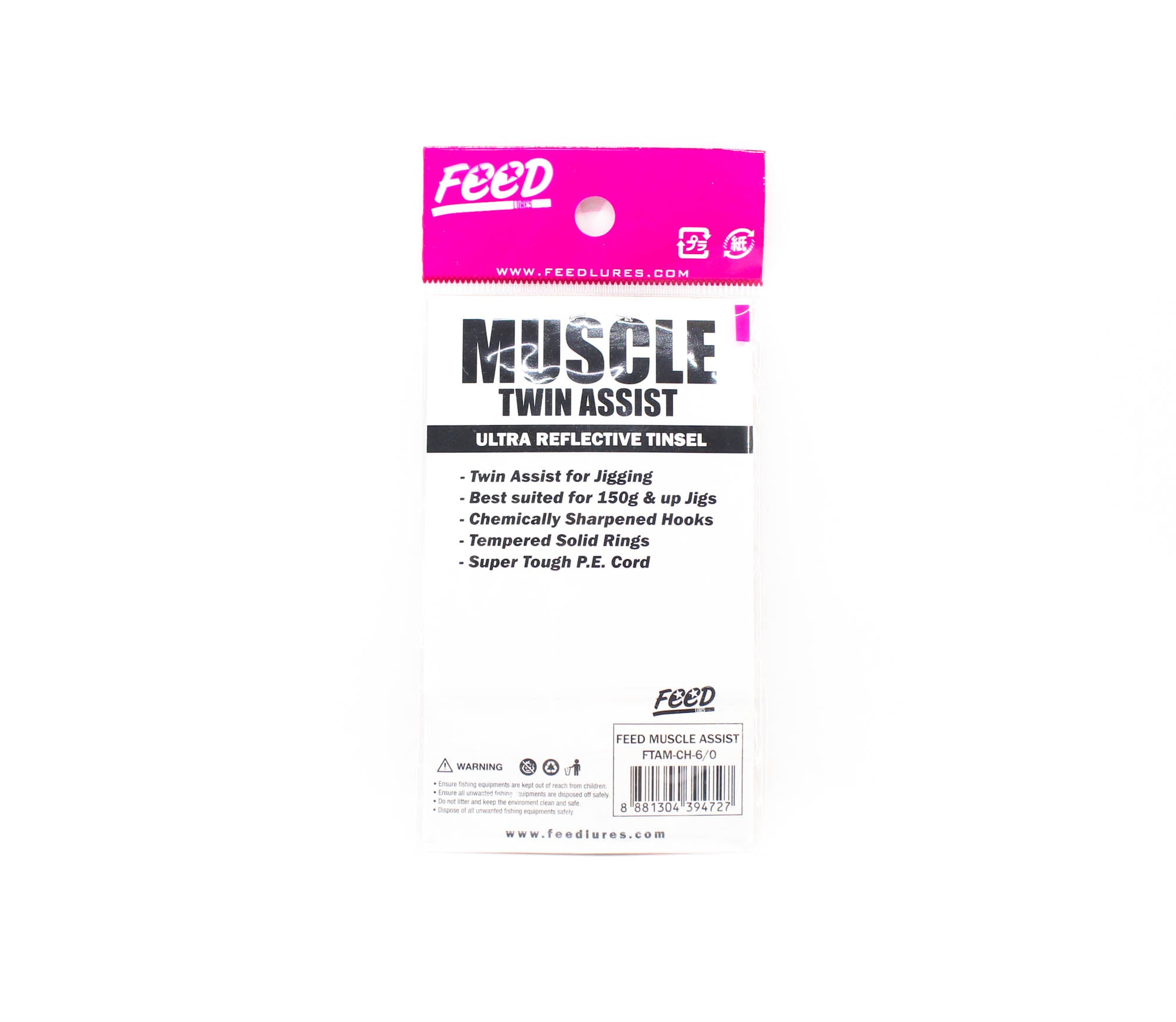 Feed FTAM-CH 6/0 Muscle Chart Twin Assist Hooks Size 6/0 2 set (4727)