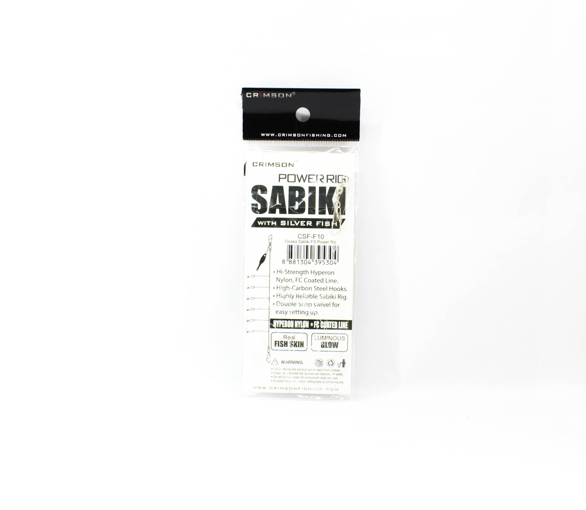 Crimson CSF-F10 Power Rig Sabiki Silverfish Fish Skin Size 10 (5304)