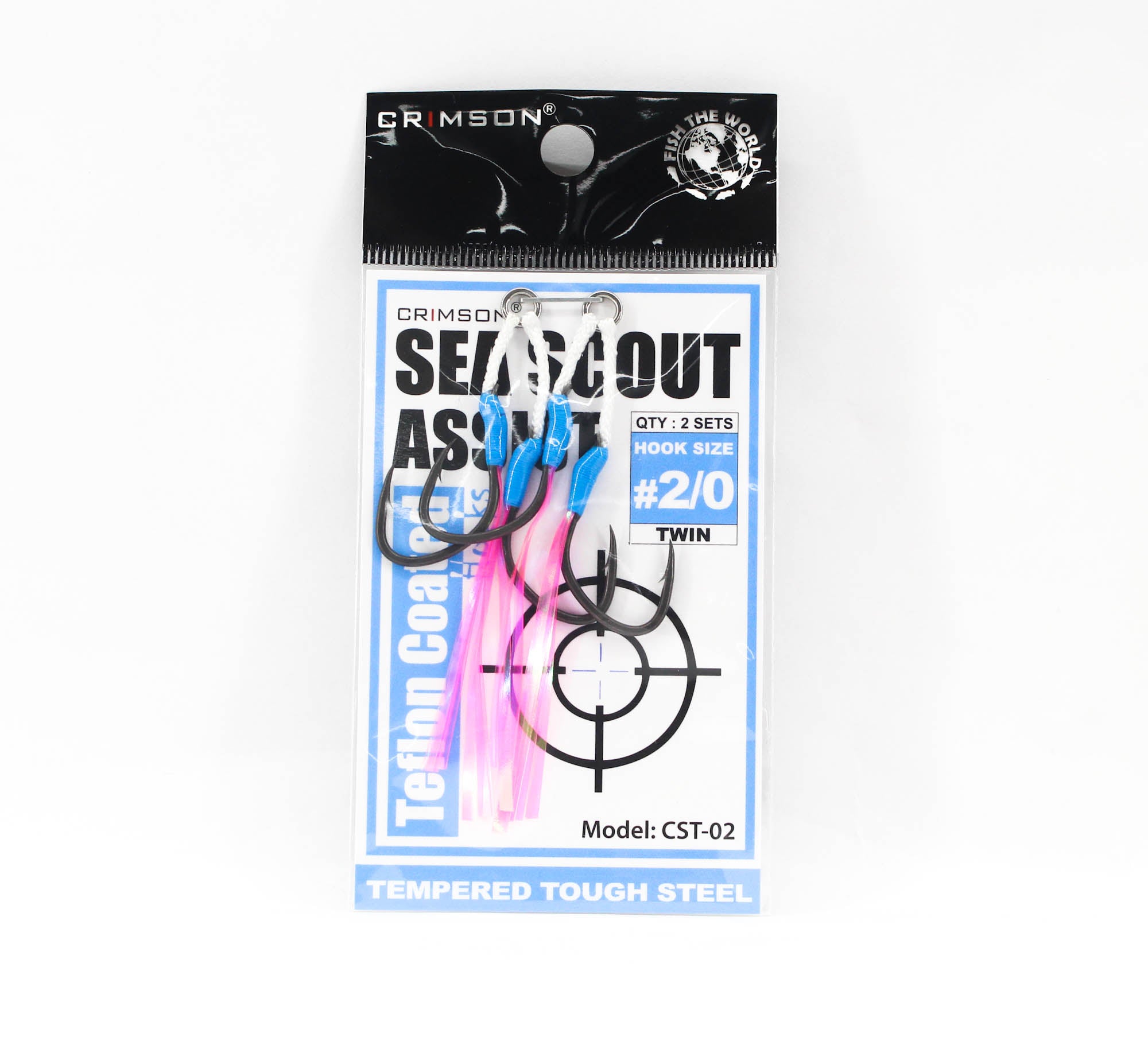 Crimson CST-02 Sea Scout Teflon Assist Hook Size 2/0 (5632)