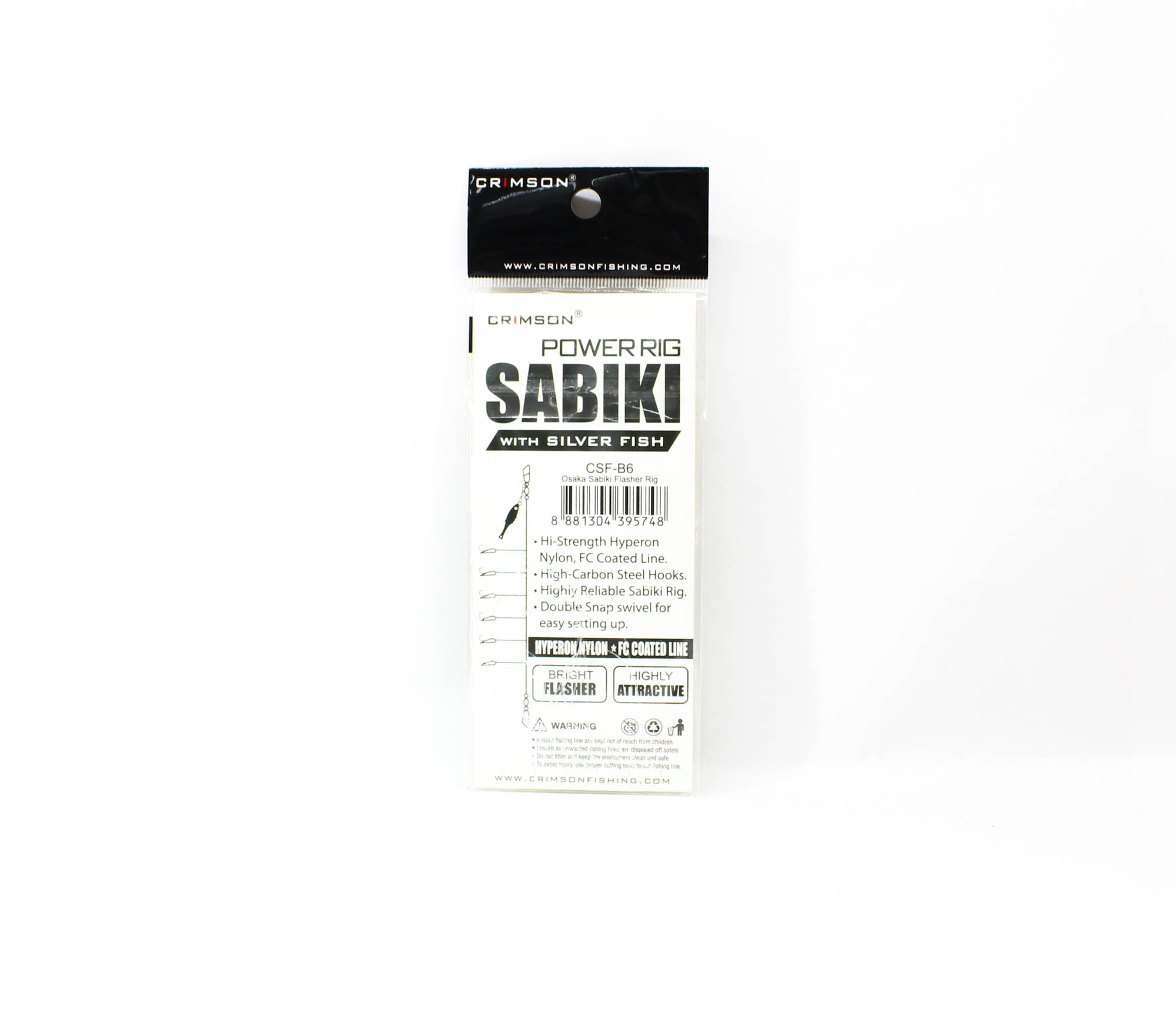 Crimson CSF-B6 Power Rig Sabiki Silverfish Flasher Size 6 (5748)