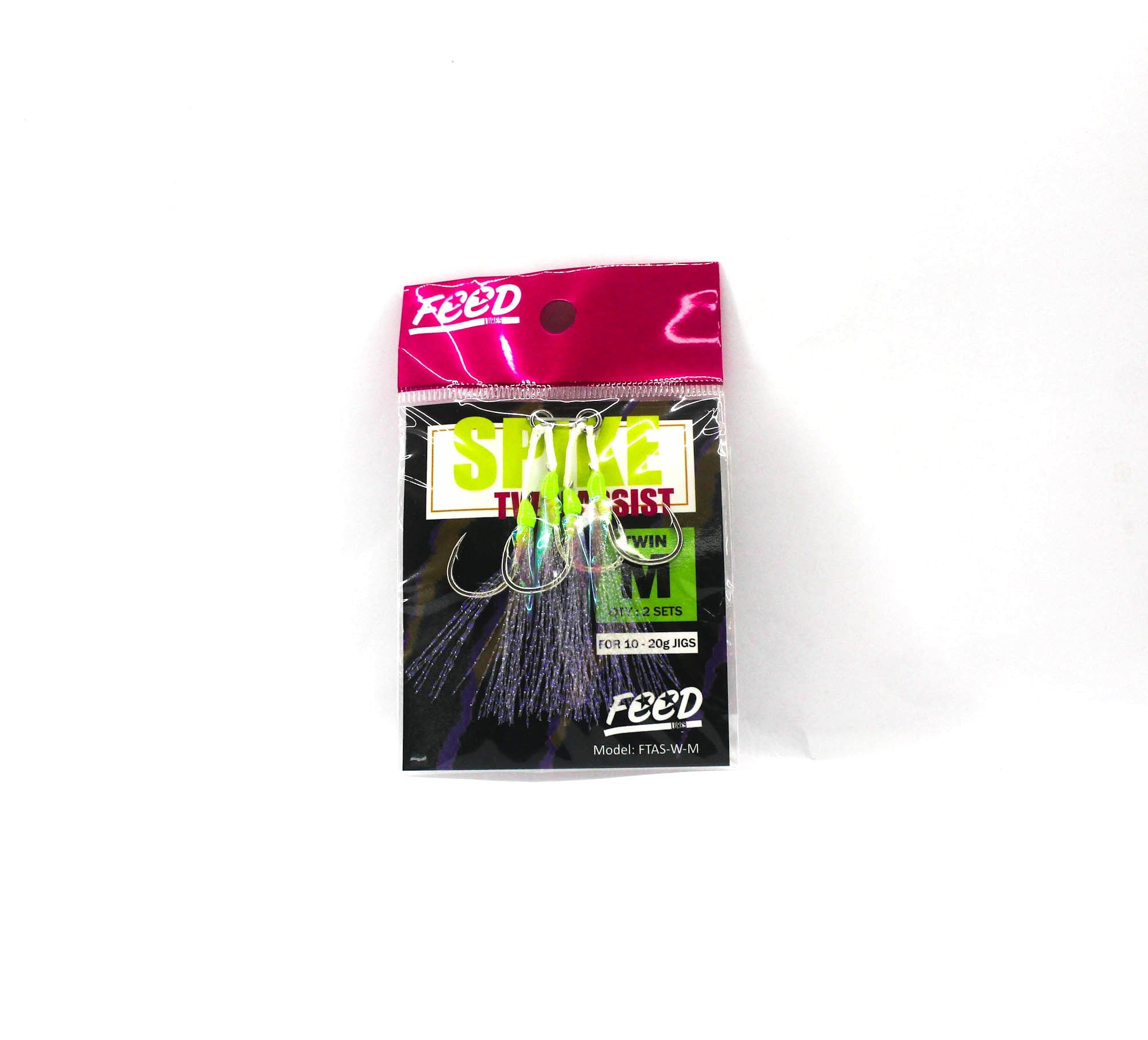 Feed FTAS-W-M Spike White Twin Assist Hooks Size M (6035)