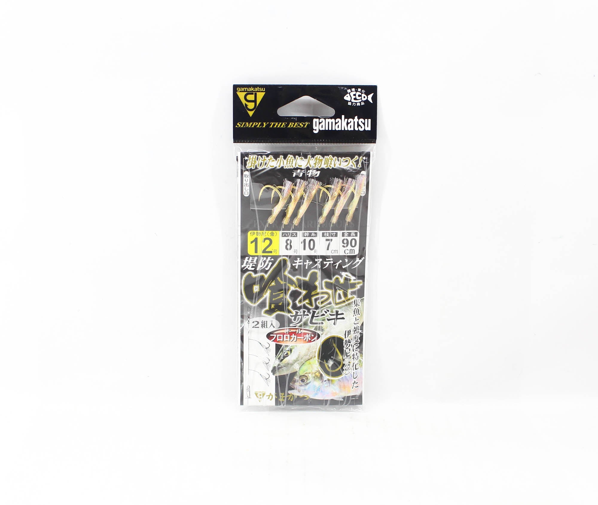 Gamakatsu 45755 Kuwase Sabiki FC Size 12, Branch 30lb,Main 40lb 2Set (4424)
