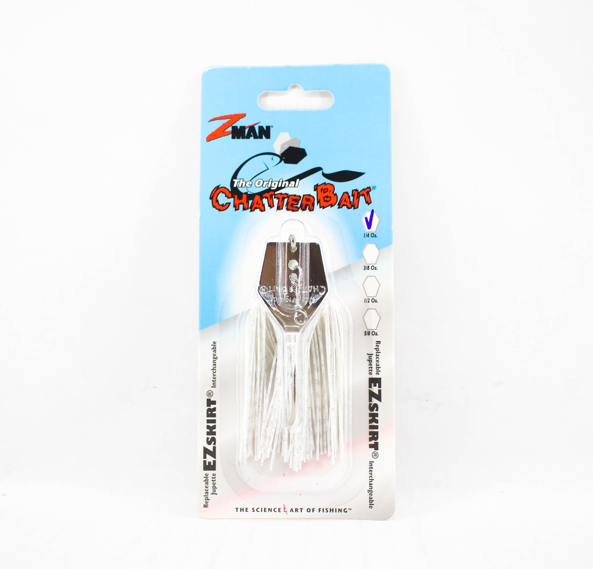 Zman Chatterbait 1/4 oz Sinking Lure White (0010)