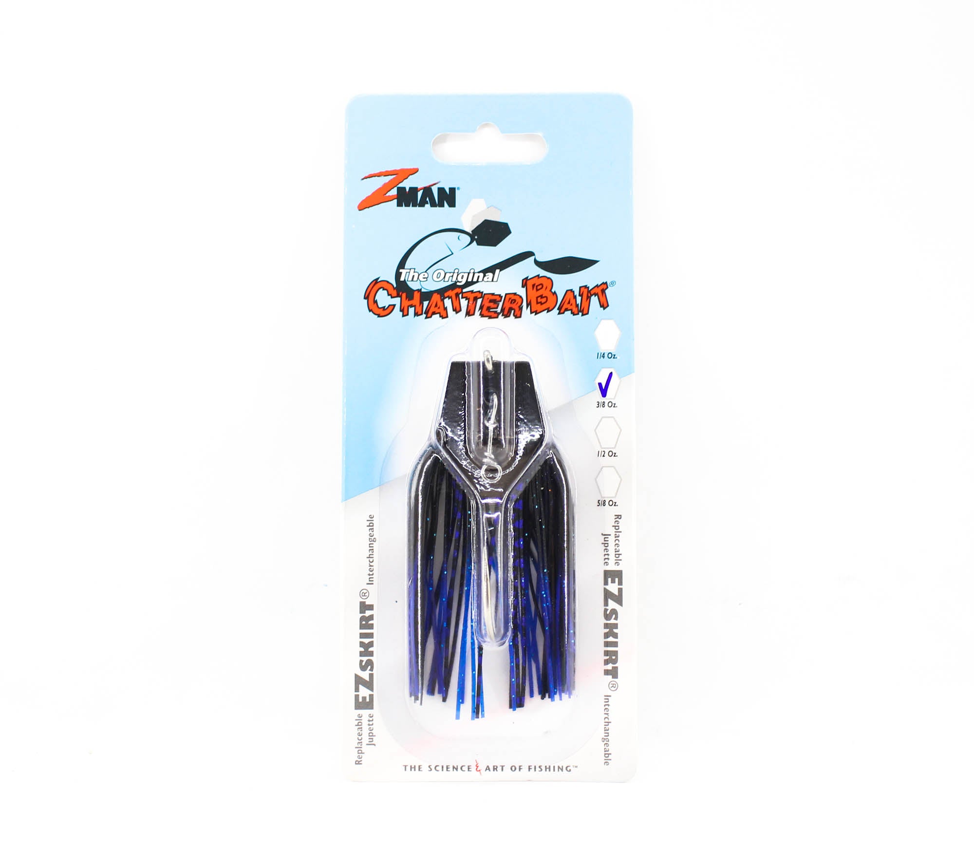 Zman Chatterbait 3/8 oz Sinking Lure Blue Black (0409)
