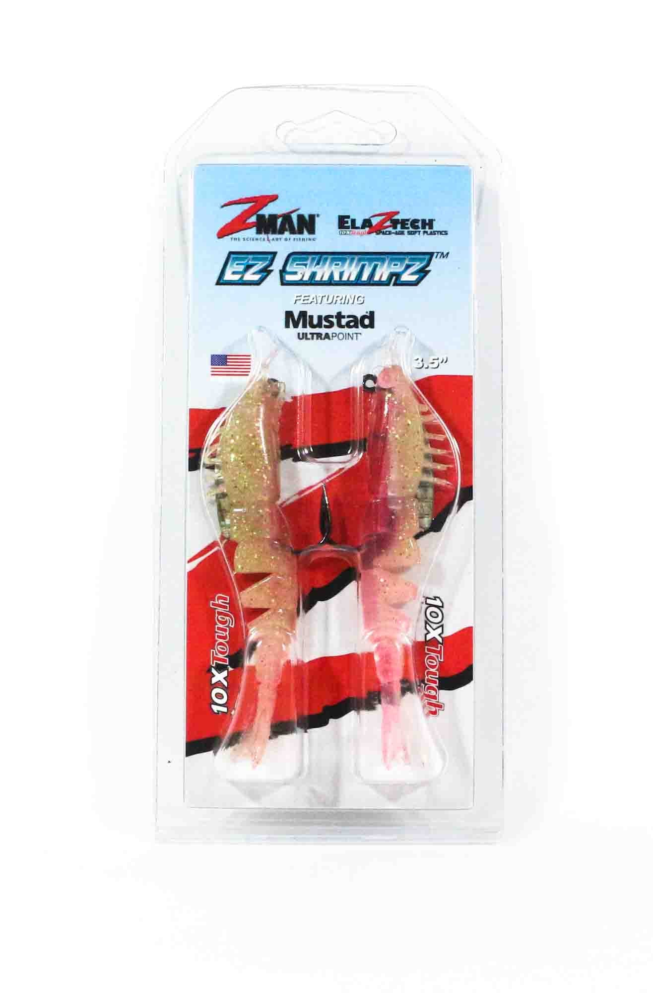 Zman Soft Lure Shrimpz Rigged 3.5 Inch 2/Pack Laguna Shrimp (1437)