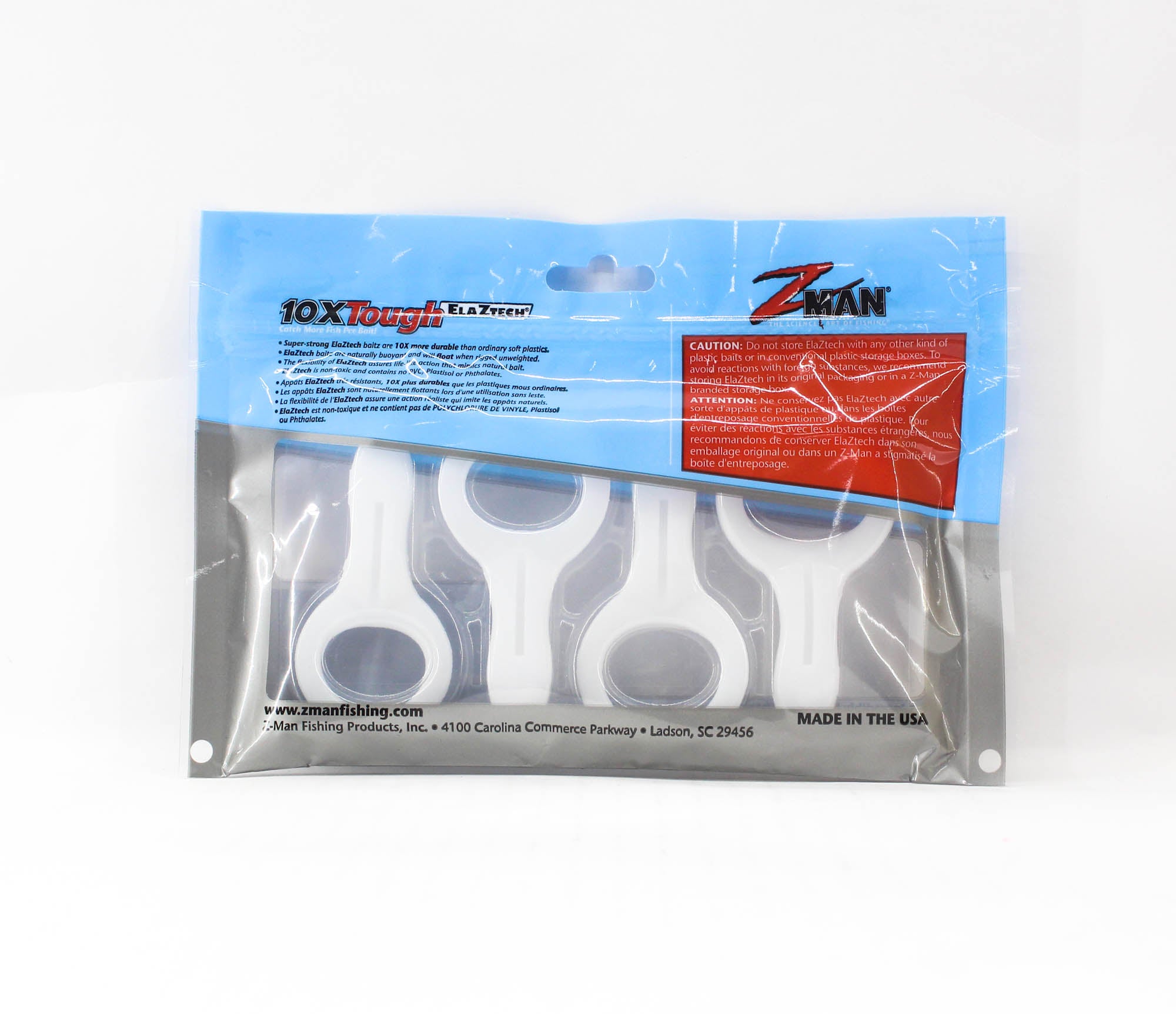 Zman Soft Lure Finesse FrogZ 2.75 Inch 4/Pack White (1482)