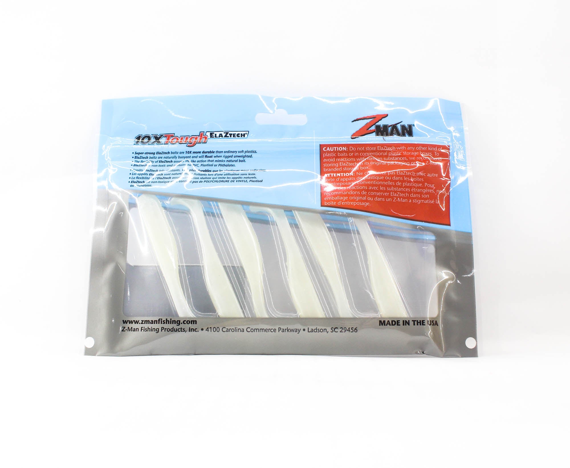 Zman Soft Lure Slim SwimZ 3 Inch 6/Pack Pearl (1642)