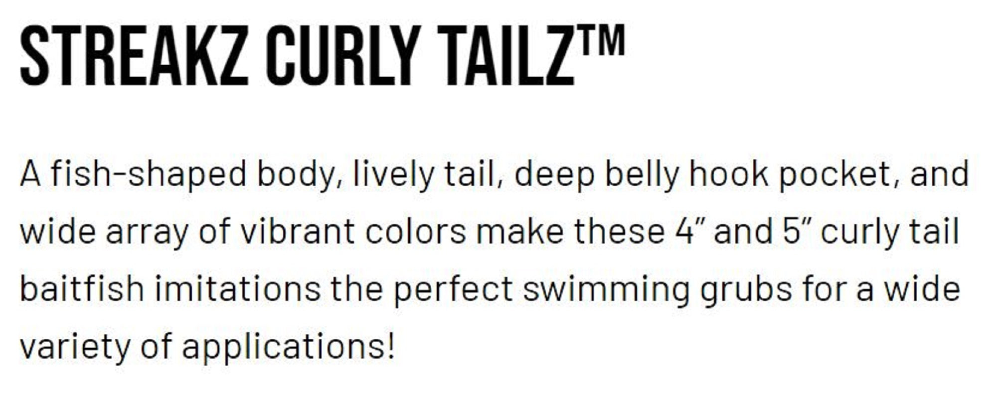 Zman Soft Lure StreakZ Curly 4 Inch 5/Pack Midnight Oil (3141)
