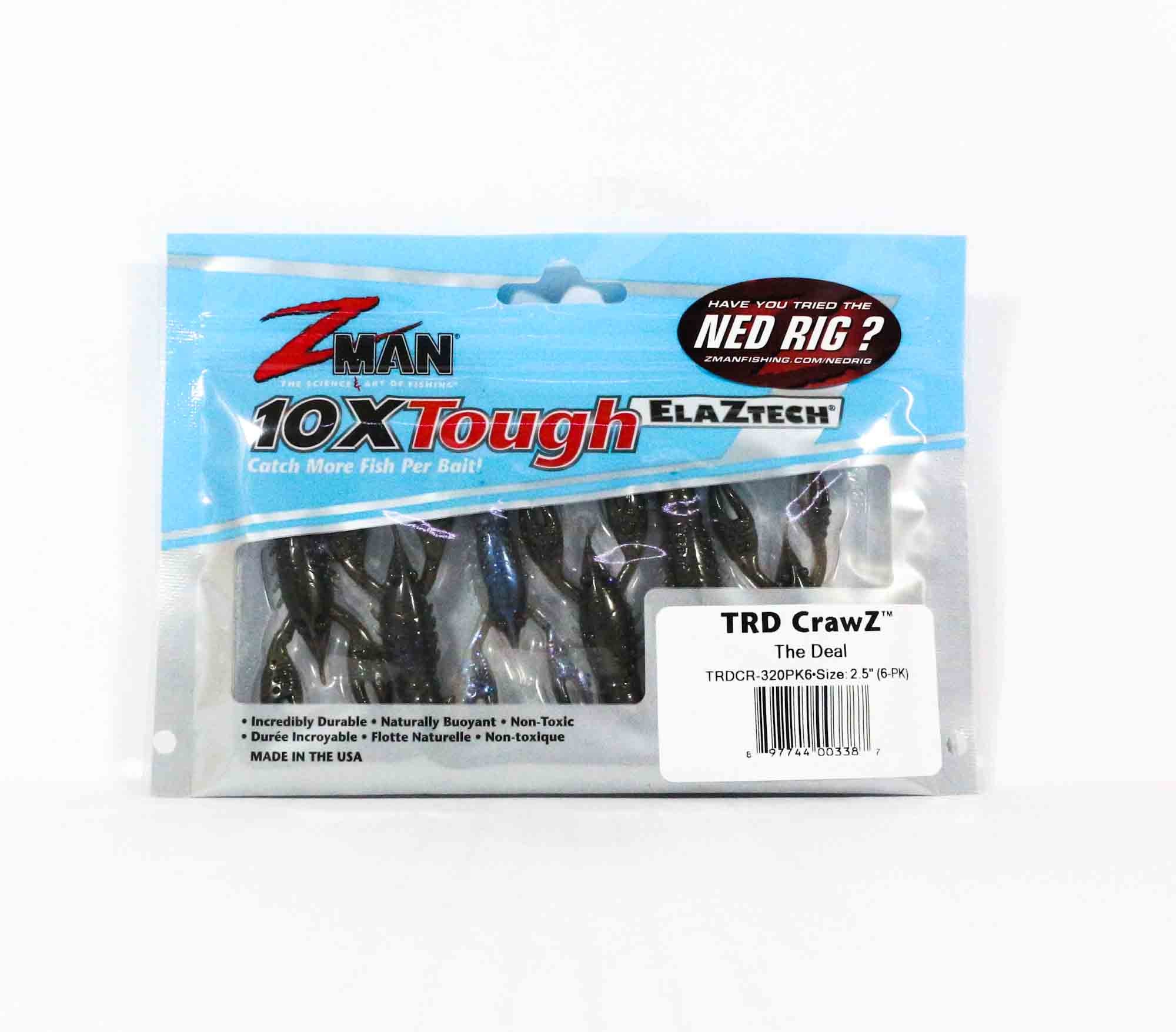Zman Soft Lure TRD Crawz 2.5 Inch 6/Pack The Deal (3387)