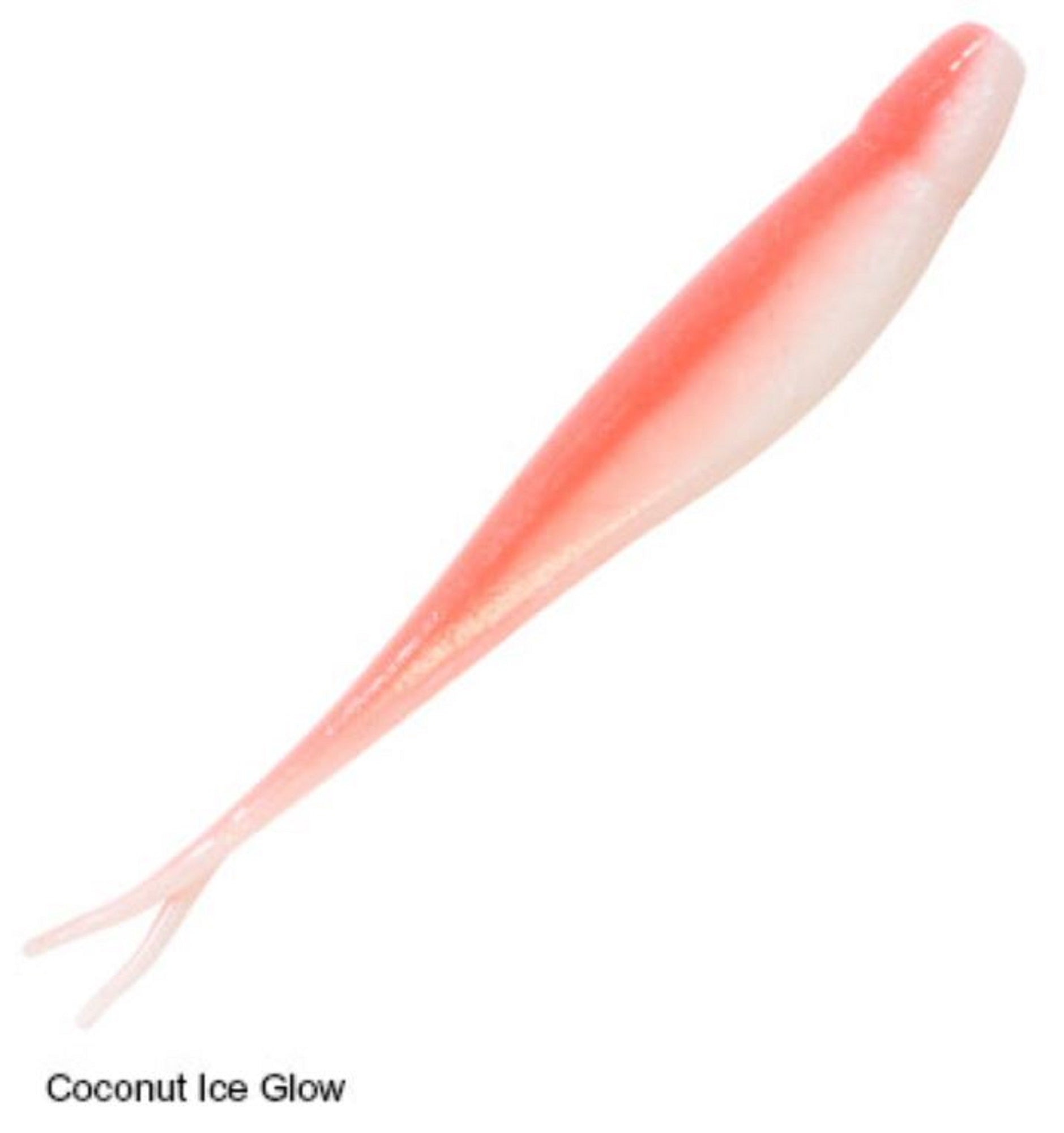 Zman Soft Lure Jerk ShadZ Scented 4 Inch 5/Pack Coconut Ice Glow (4452)