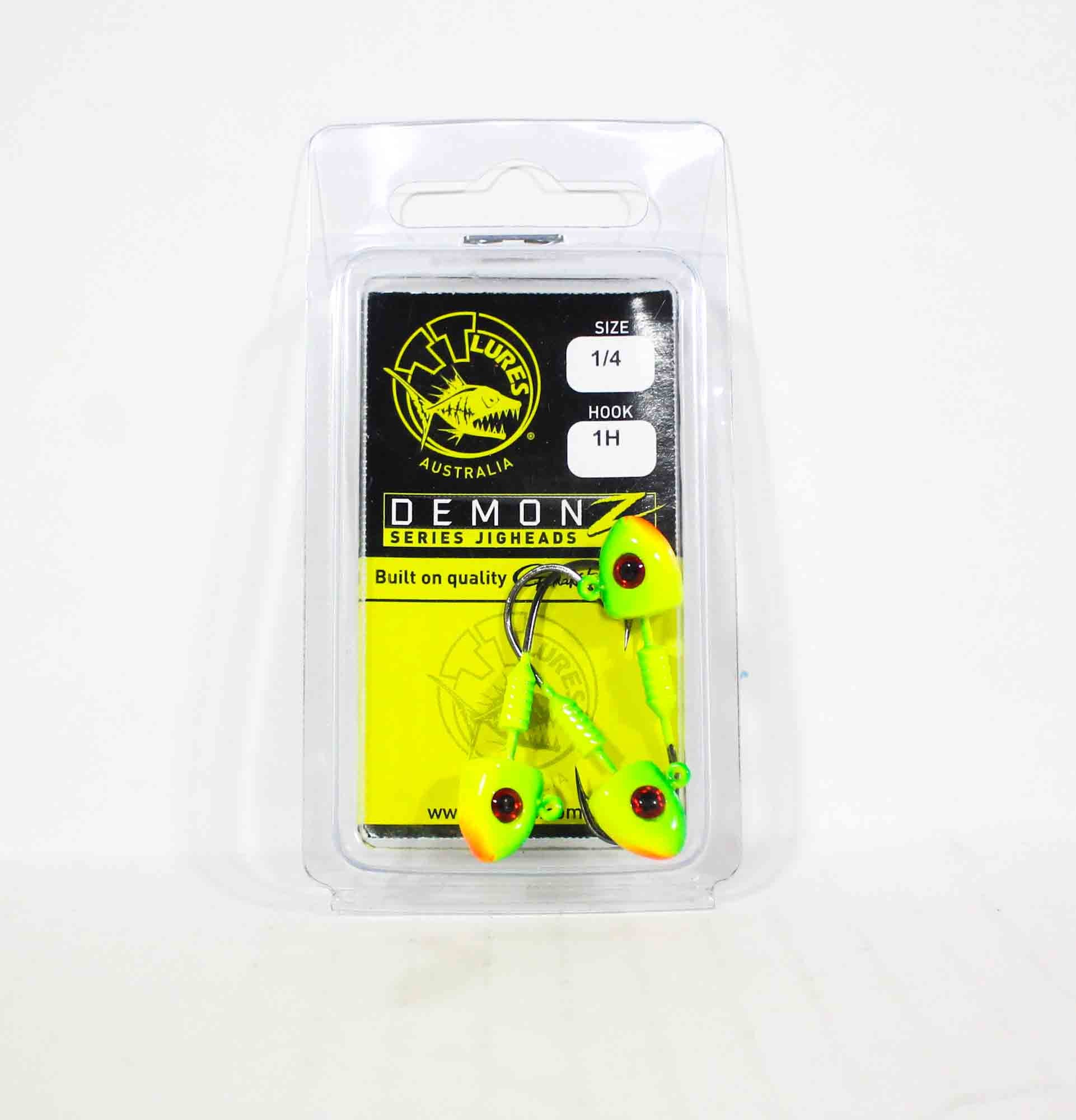Tackle Tactics TT Demonz Jig Head 1/4oz 1/0H 3/pack Chart (7556)
