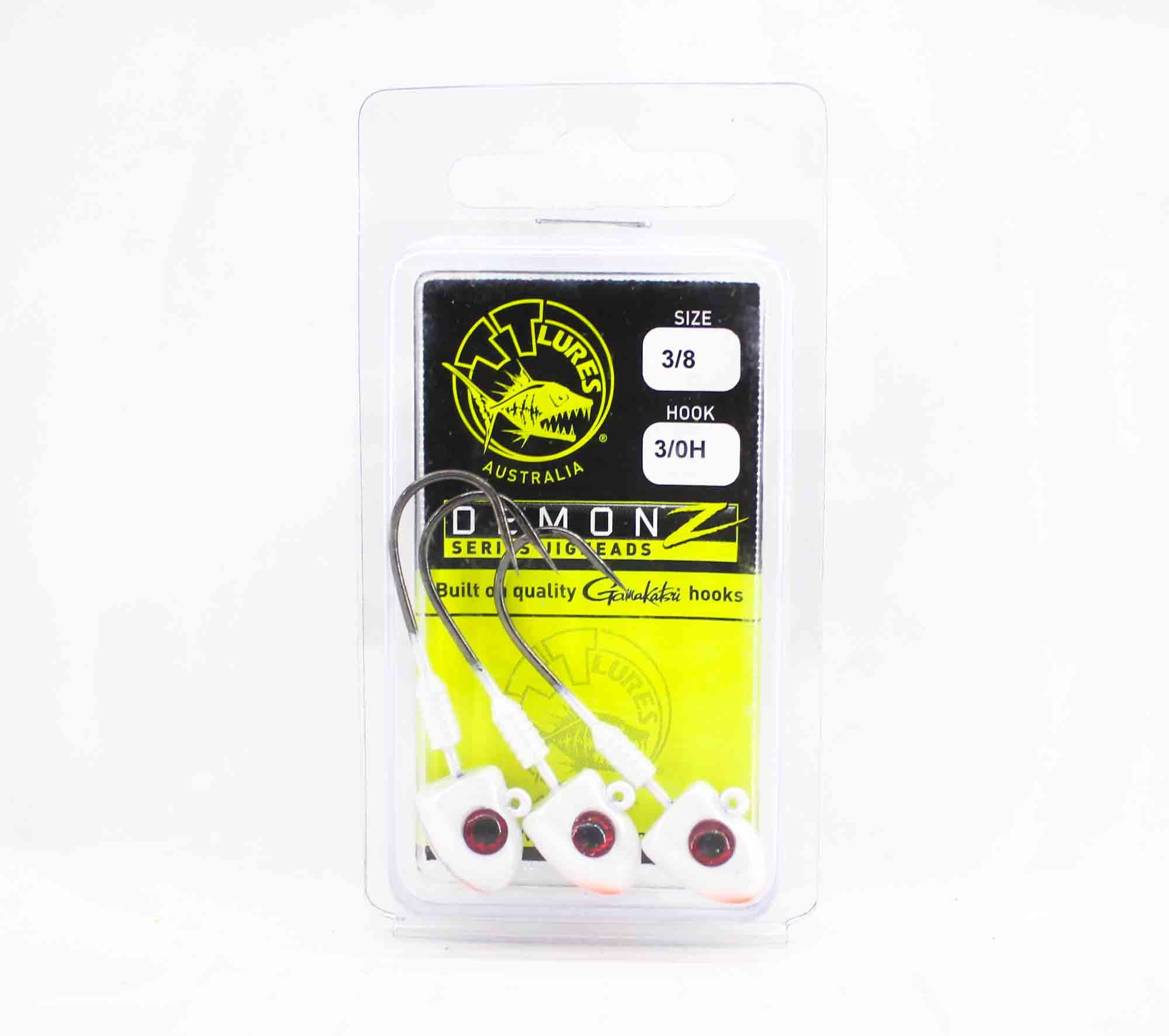 Tackle Tactics TT Demonz Jig Head 3/8oz 3/0H 3/pack Pearl (7648)
