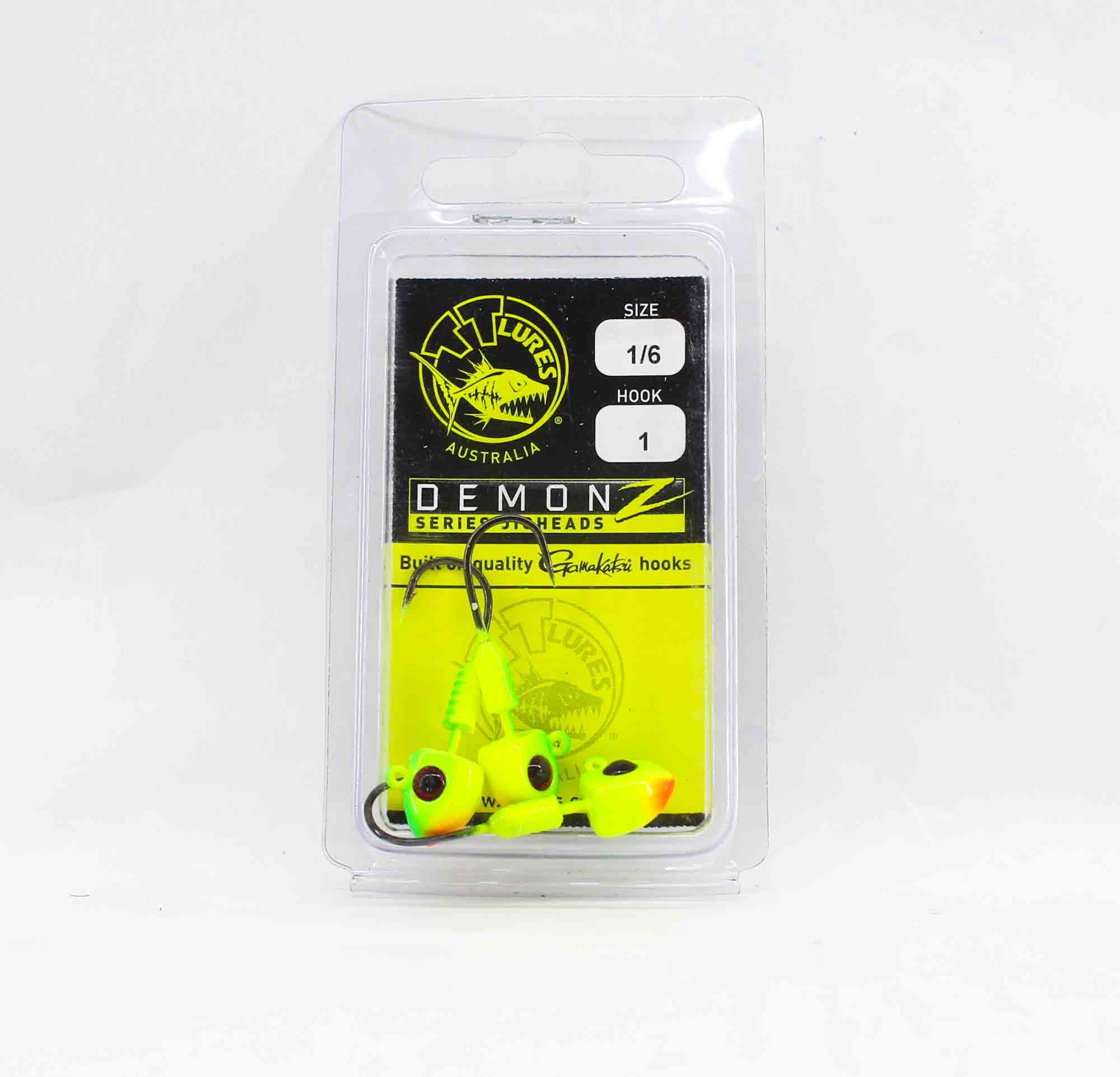 Tackle Tactics TT Demonz Jig Head 1/6 oz 1H 3/pack Chart (7853)