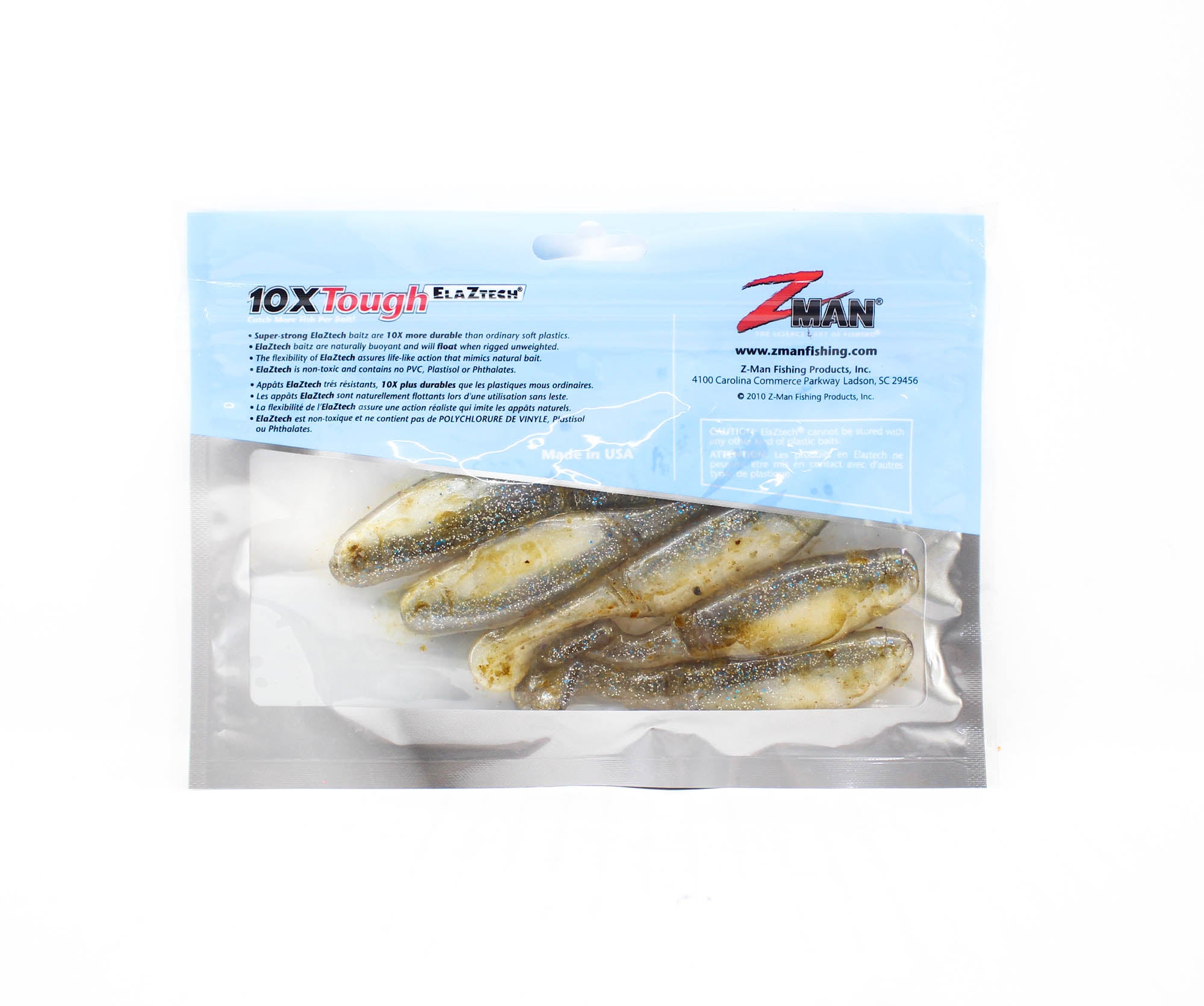 Zman Soft Lure Scented PogyZ 3 Inch 5/Pack Smokey Shad (1422)