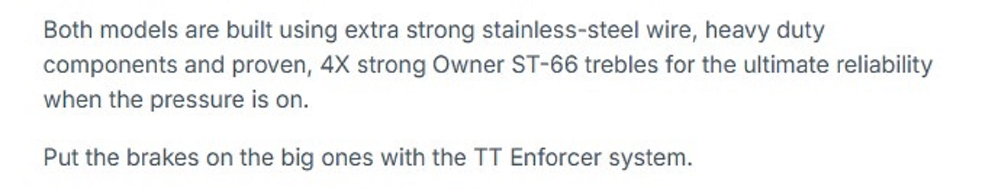 Tackle Tactics TT Enforcer Wire Hardness Size 1/0 2/pack (3516)
