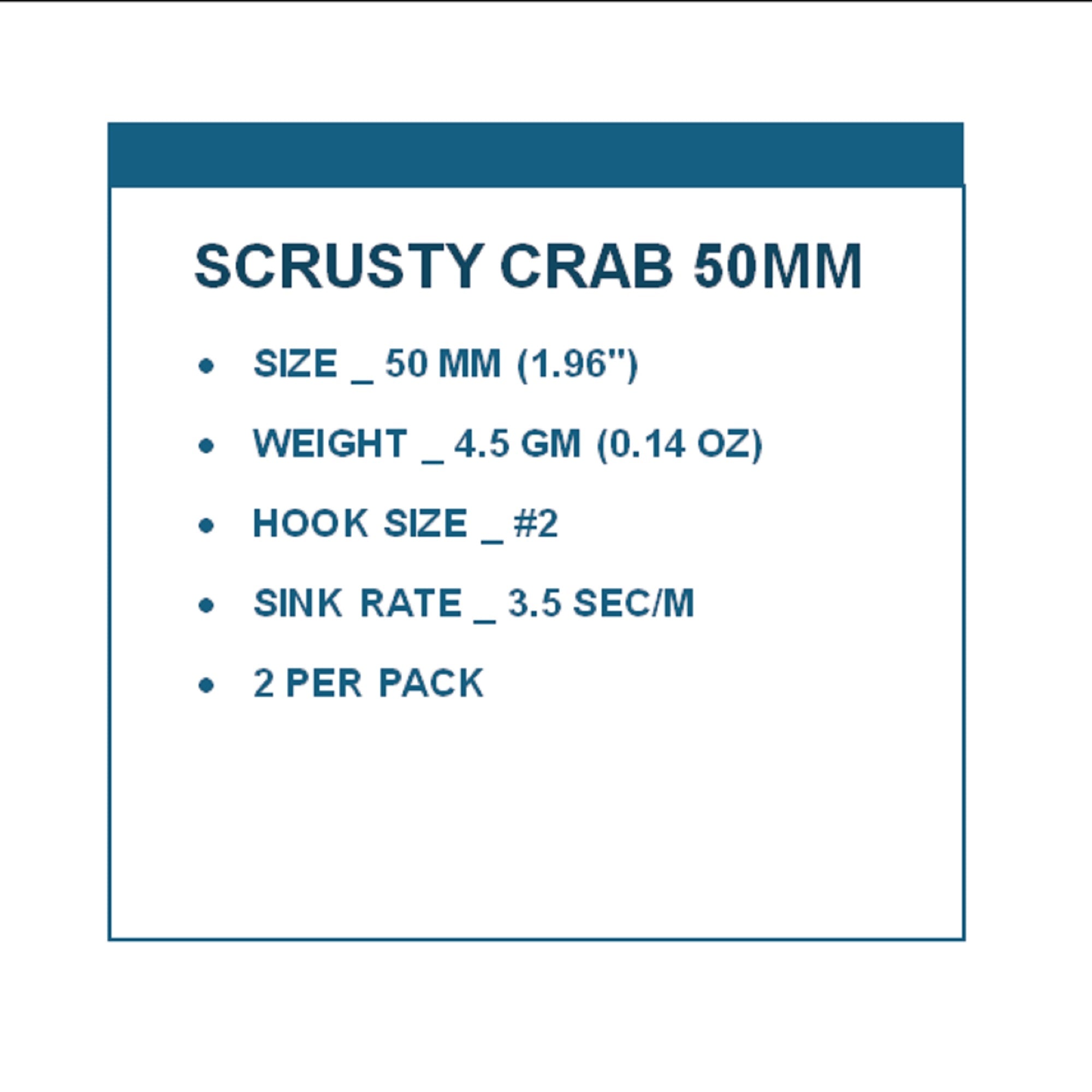 Chasebaits Crusty Crab 50 mm 4.5 grams Sinking Lure 06 (7590)