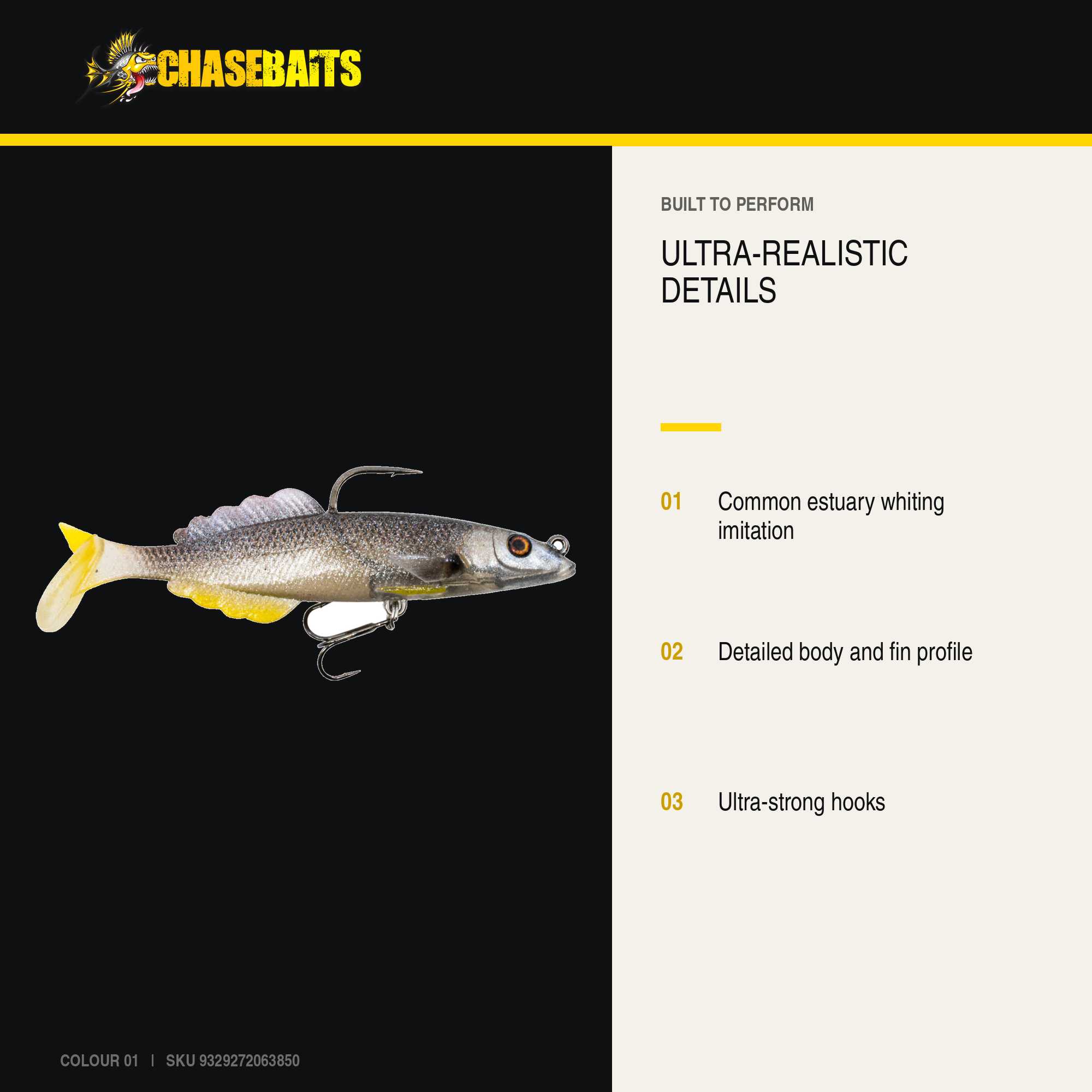 Chasebaits Live Whiting 95mm 13 grams Sinking Lure 02 (3867)