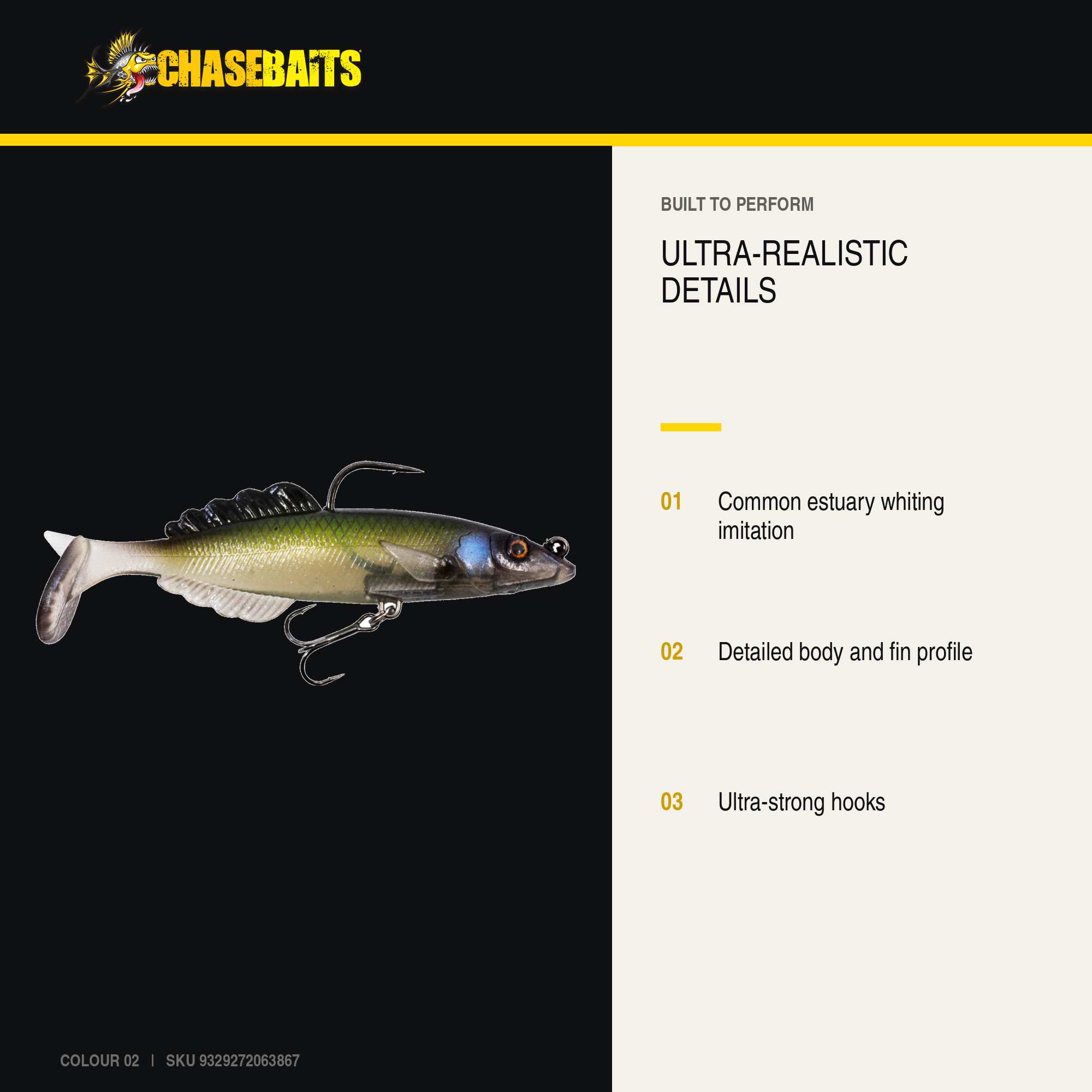 Chasebaits Live Whiting 95mm 13 grams Sinking Lure 03 (3874)