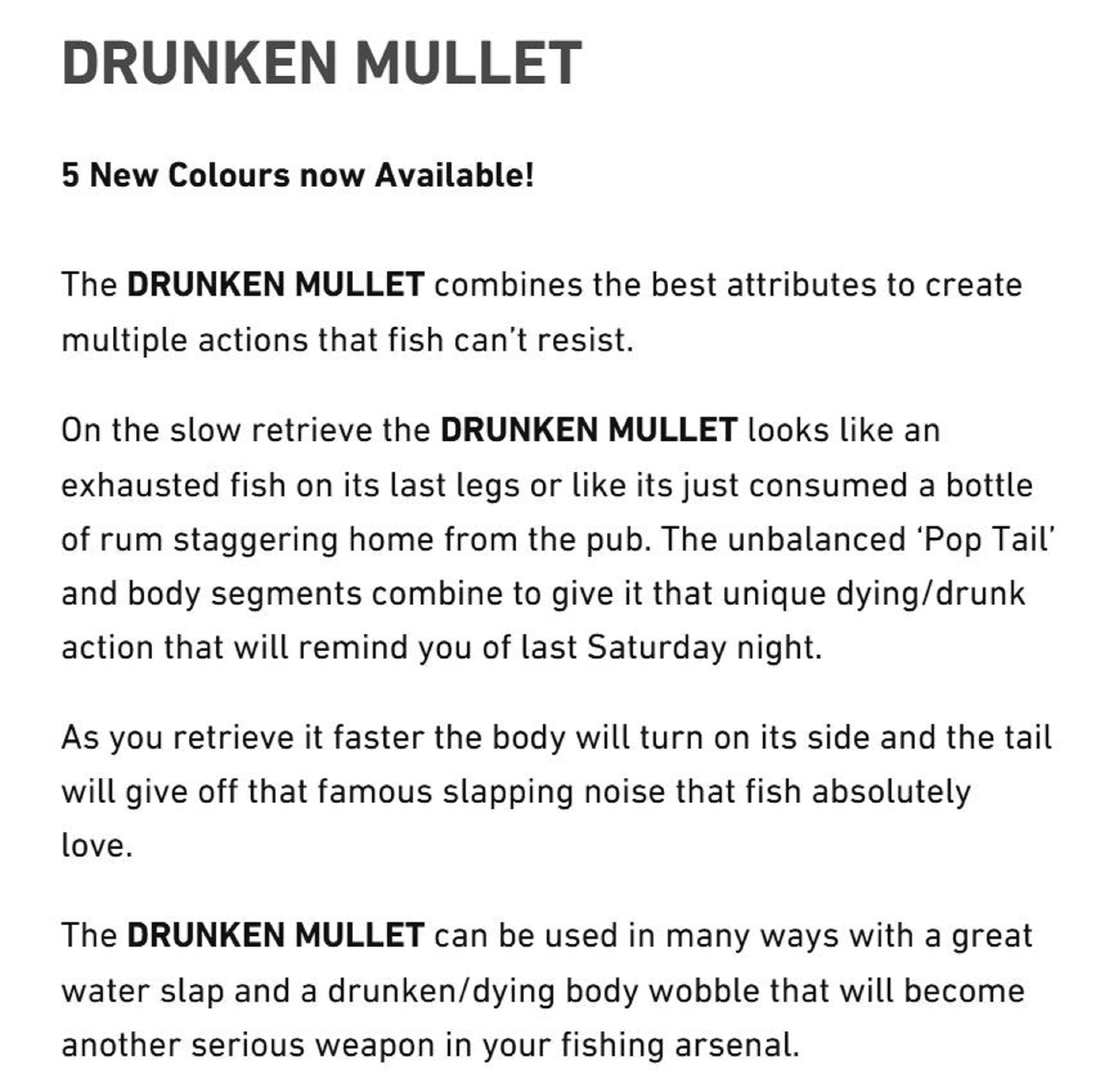 Chasebaits Drunken Mullet 95 mm 19 grams Floating Lure 08 (5441)