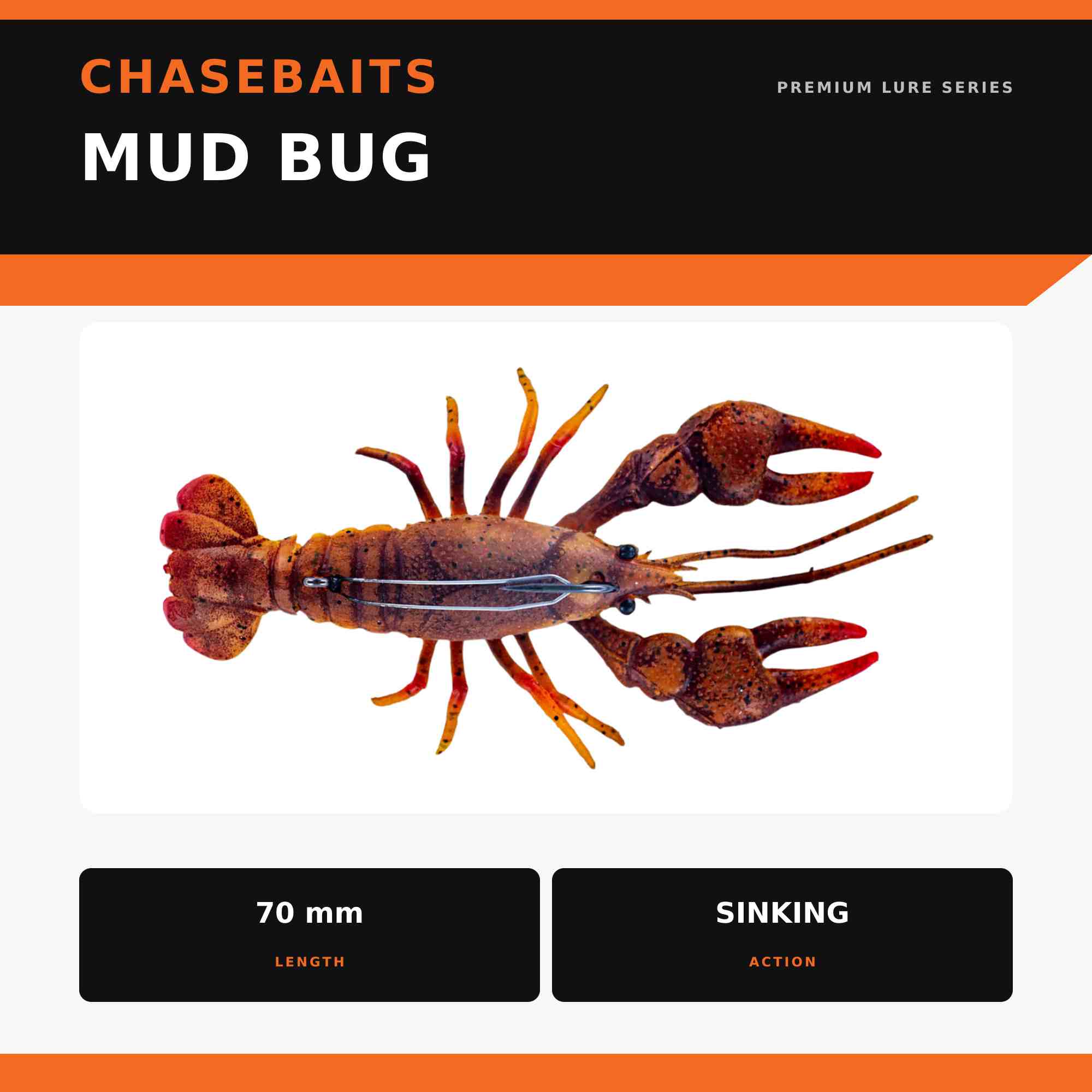 Chasebaits Mud Bug 70mm Sinking Lure 03 (7094)