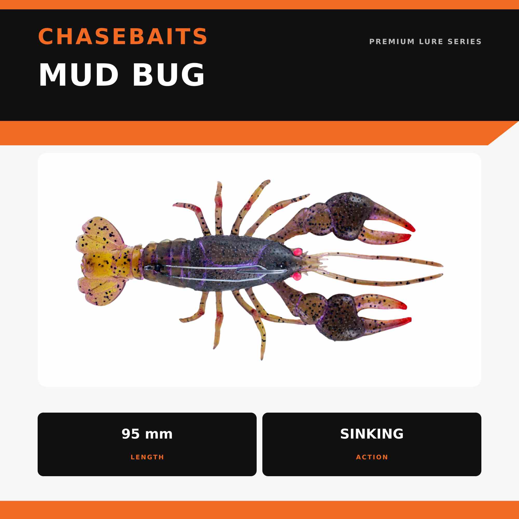 Chasebaits Mud Bug 95mm Sinking Lure 02 (7131)