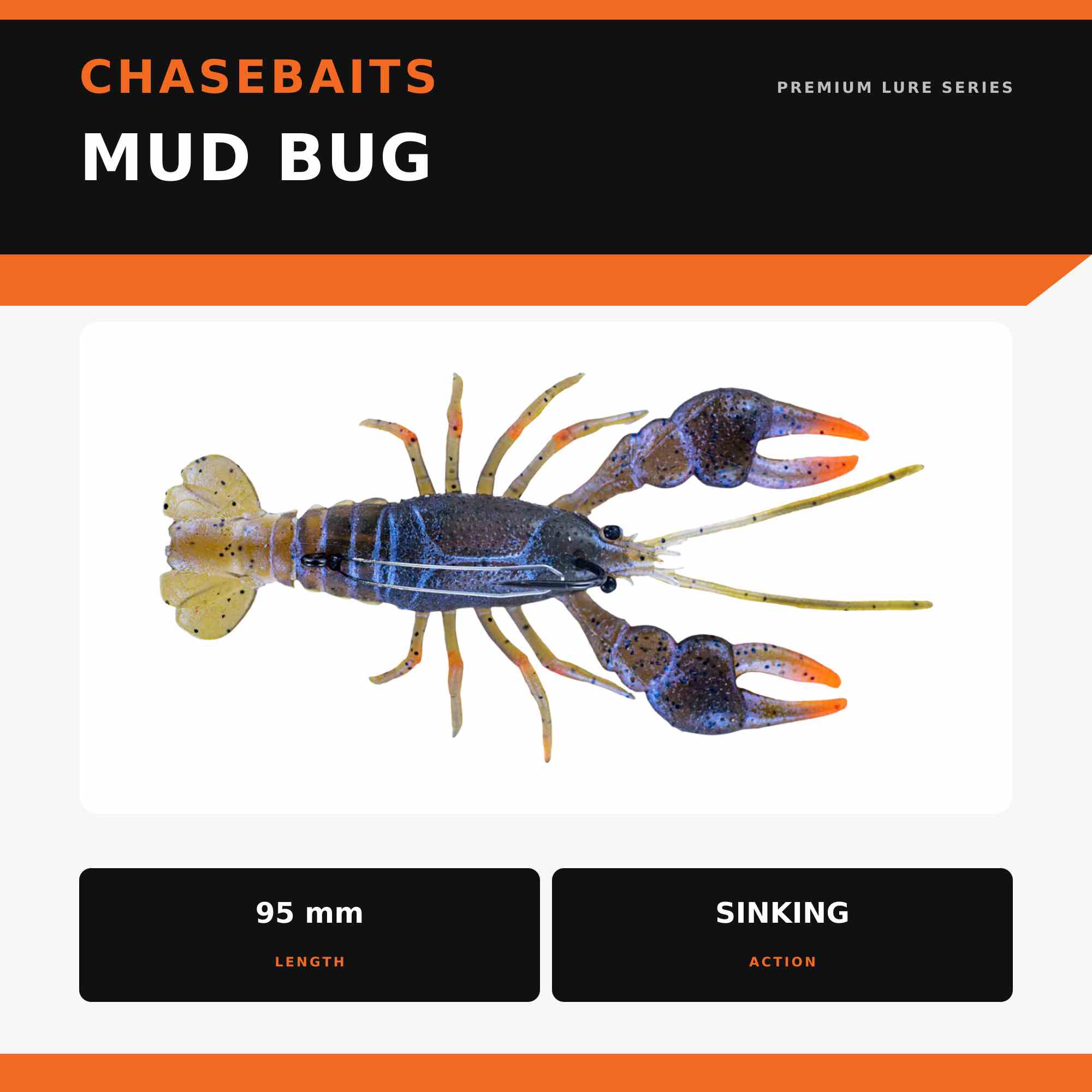 Chasebaits Mud Bug 95mm Sinking Lure 04 (7155)