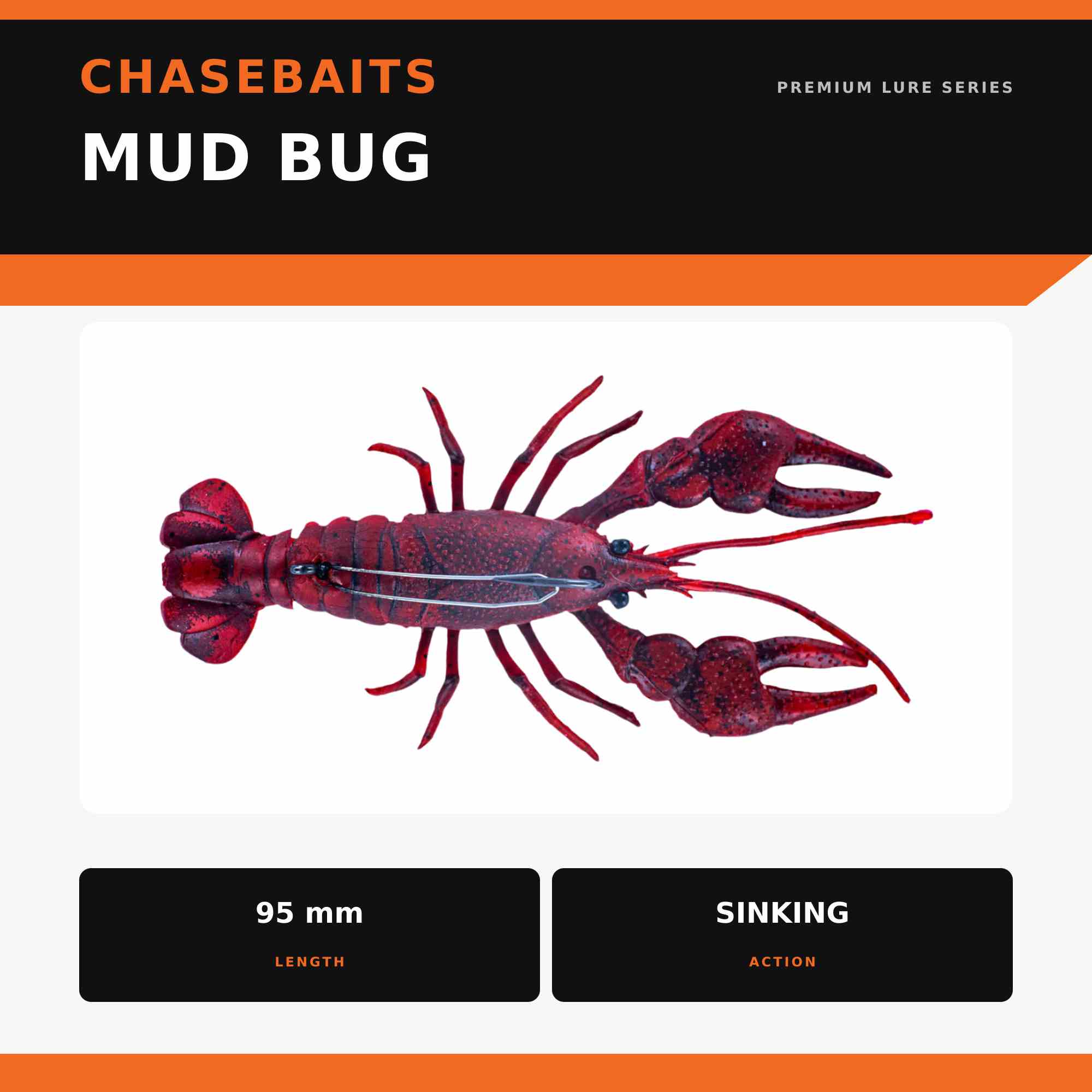 Chasebaits Mud Bug 95mm Sinking Lure 05 (7162)
