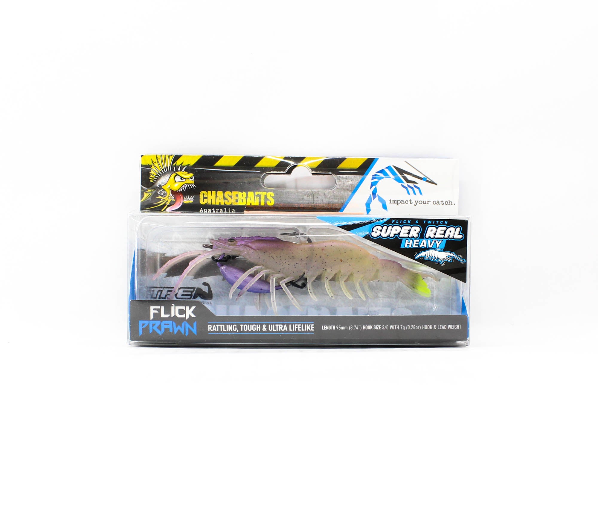 Chasebaits Flick Prawn Heavy 95 mm 7 grams Sinking Lure 01 (8374)