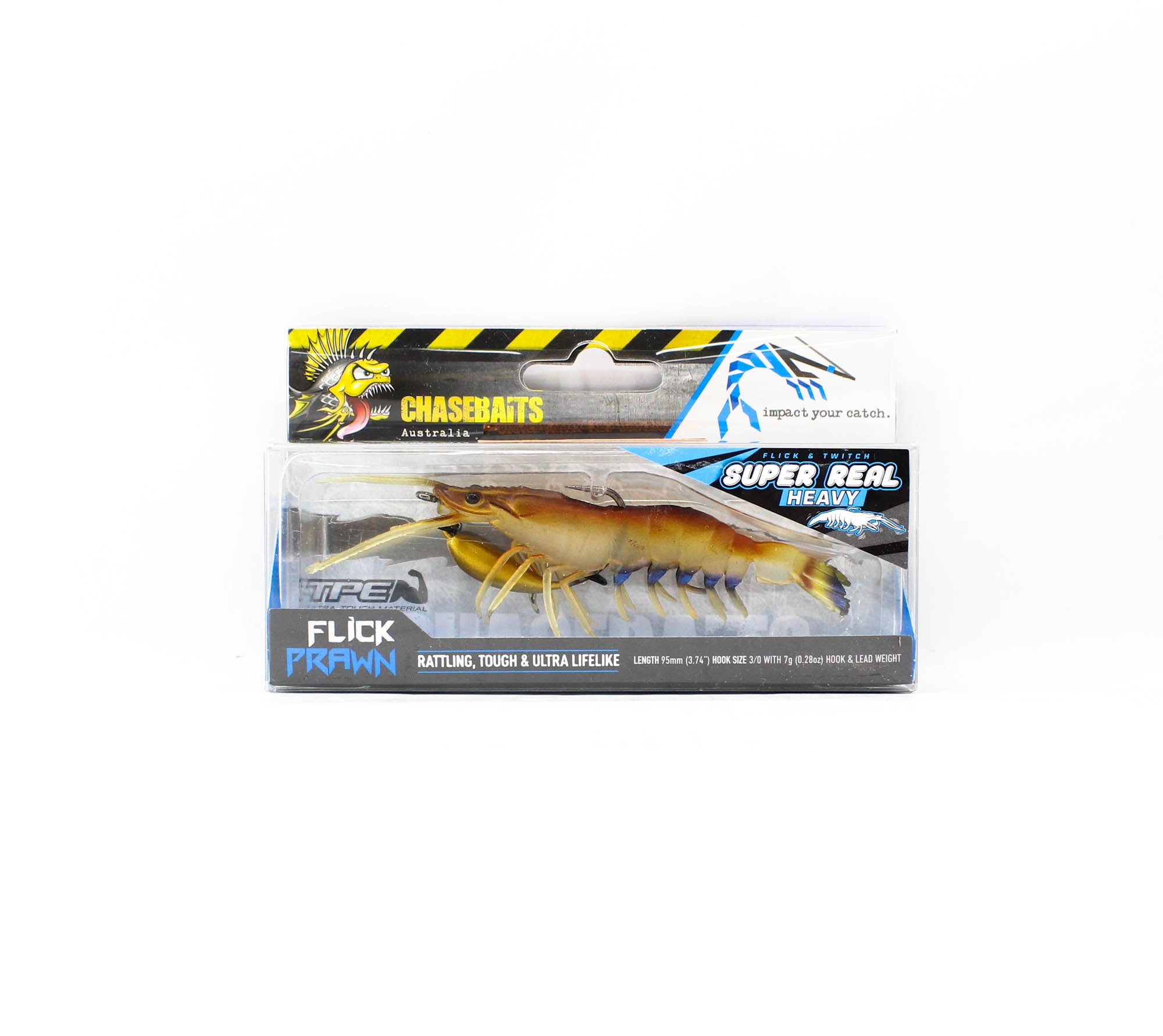 Chasebaits Flick Prawn Heavy 95 mm 7 grams Sinking Lure 05 (8404)