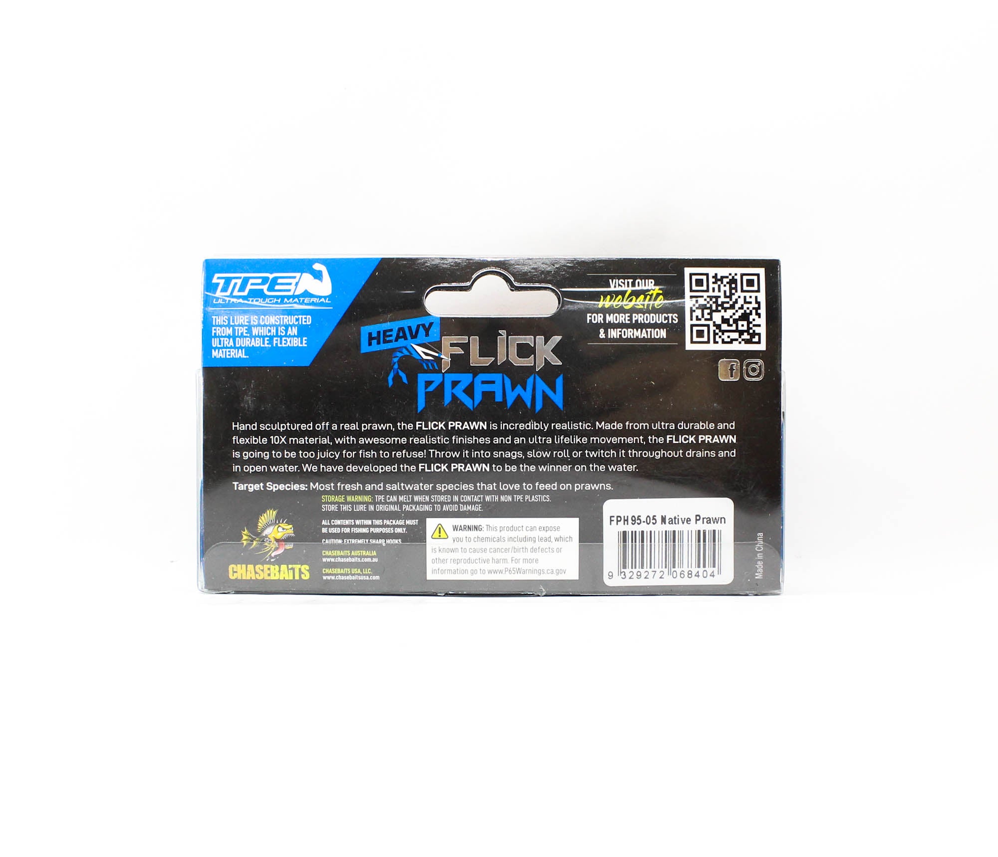 Chasebaits Flick Prawn Heavy 95 mm 7 grams Sinking Lure 05 (8404)