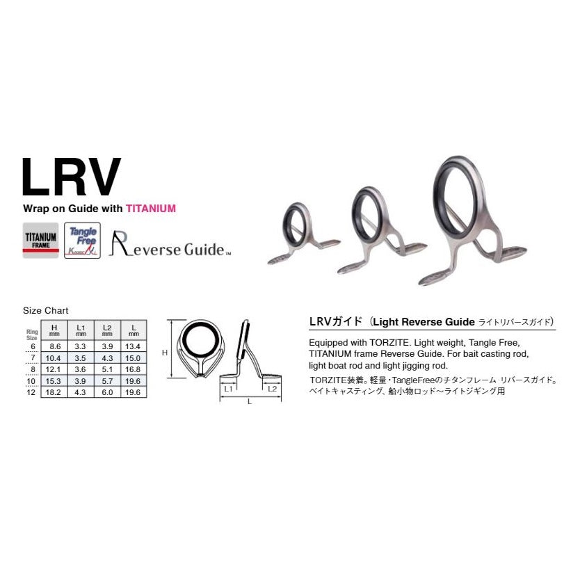 Fuji T-LRVSG Size 8 Rod Guide Titanium Frame SIC x 1 (9123)