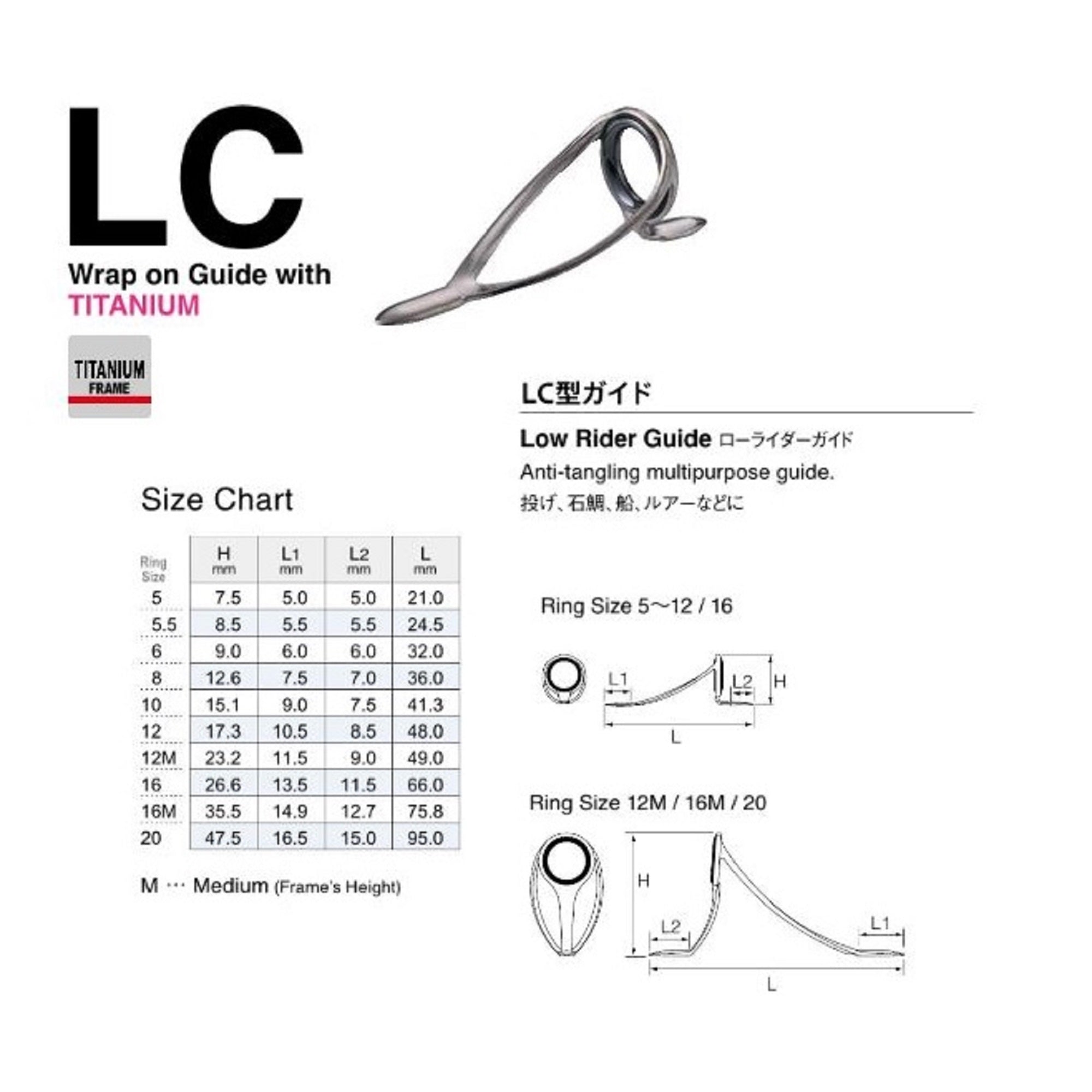 Fuji T-LCSG Size 6 Rod Guide Titanium Frame SIC x 1 (8441)