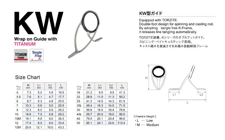 Fuji T-KWTG Size 6 Rod Guide Torzite Titanium K Frame x 1 (3572)
